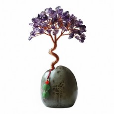 A&R 發財水晶樹聚寶盆 創意盆栽款, 紫水晶