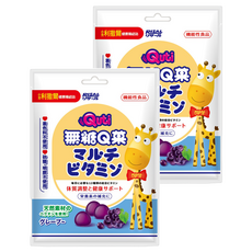 RISAL 小兒利撒爾 Quti無糖Q菓 葡萄, 天然水果來源果膠基底, 每粒添加12種綜合維生素, Q彈新食感, 無人工色素、無防腐劑, 37.5g, 2袋