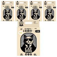PET SONG CATBOSS系列 木薯豆腐貓砂 1.5mm, 6L, 5包, 竹炭