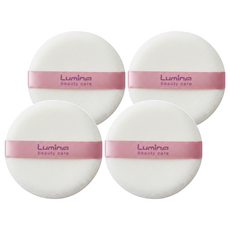Lumina 露蜜 粉餅粉撲2件組 植絨, 白色, 2組