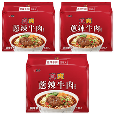 維力 真爽 蔥辣牛肉風味麵 75g, 15包