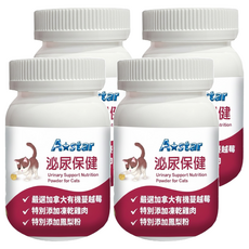 A star 貓用泌尿保健粉 添加加拿大有機蔓越莓 凍乾雞肉 鳳梨粉 全齡貓適用, 泌尿系統/腎臟護理, 4罐