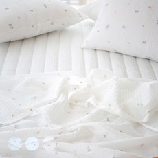 yesbedding 薄款泡泡紗可愛兔子夏季涼被, 黃色