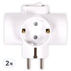 써보니 두남 스위치 T자형 멀티탭 16A 3구 T-2110, 화이트, 2개, 88mm