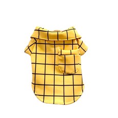 SassyDog 寵物睡衣, 黃色格子, 1件