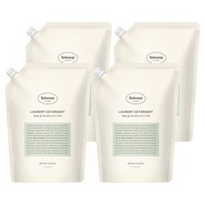 Bebesup 嬰兒家用洗衣精 微風花園香 補充包, 1L, 4個
