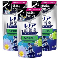 Lenor 蘭諾 日本原裝進口 1WEEK 超強除臭衣物柔軟精補充包 運動服專用, 380ml, 3包
