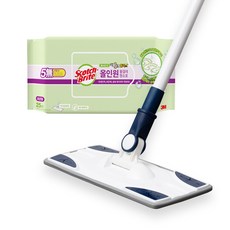스카치브라이트 베이직 막대걸레 표준형 + 올인원 물걸레 청소포 25매, 1세트