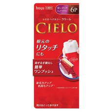 CIELO 宣若 EX 染髮霜 簡單一按 白髮用, 6P 深紅棕, 1盒