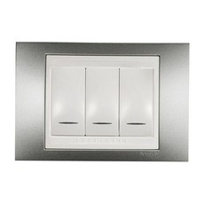 Schneider Electric 施耐德電機 Unica Plus 三切三路全彩智慧開關 香檳灰 ABS外框, 1個