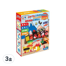 love color 樂彩森林 小麥黏土 美味壽司 Set, 內含4色黏土和5個小工具, 3歲以上適用年齡, 3盒
