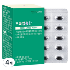뉴트리코어 초록입 홍합 9g, 4개, 30정