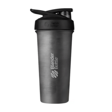 Blender Bottle Strada Tritan 按壓式不鏽鋼搖搖杯 25oz, 740ml, 1個, 鋼鐵灰