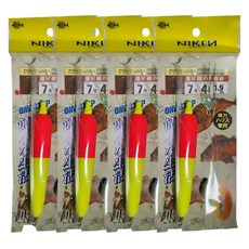 NIKEN 一站式簡易釣組 釣魚浮標 3號, 4個, 混合顏色