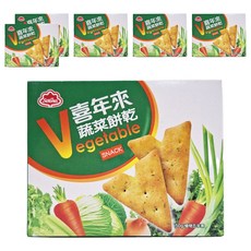 喜年來 蔬菜餅乾 V字造型設計 添加多種蔬菜 植物五辛素可食, 50g, 6盒