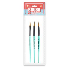 AwesomePainting 設計款 TRIPLE WEDGE 三角錐形筆刷, 4號, 3個