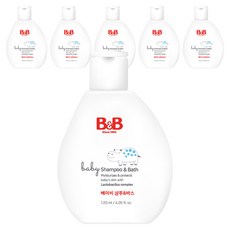 B&B 嬰兒洗髮沐浴露, 120ml, 6個