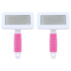 taotaopets 波浪防滑密梳L號 全長約15.5cm 梳頭約12x6cm, 顏色隨機, 2個