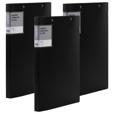 Lan CHYn 連勤牌文具 PP 馬卡龍色系彈簧夾 雙上 LC-612D K, 黑色, 3本