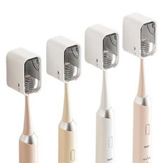 Hanbomnuri 免鑽孔覆蓋式防塵牙刷架 4入組, 灰色, 1套