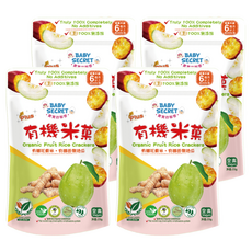 BABY SECRET 寶寶的秘密 有機米菓, 花東米 + 芭樂 + 地瓜, 25g, 4包
