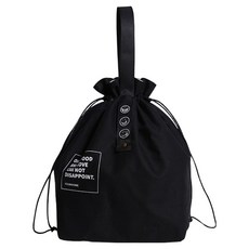 KUIBAO 快豹生活 北歐風 簡約保溫便當袋當袋, 黑色, 1個