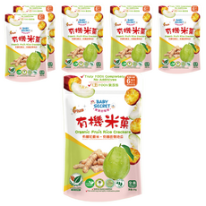 BABY SECRET 寶寶的秘密 有機米菓, 花東米 + 芭樂 + 地瓜, 25g, 6包