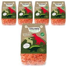 Little Pasta 小帕斯達 恐龍造型義大利麵 紅扁豆, 100%杜蘭小麥粉製成, 250g, 5包