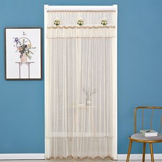 ANTS 圖騰刺繡窗簾, 茉莉米色