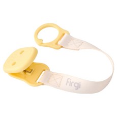 Firgi 嬰兒奶嘴夾帶, 1個, 奶油黃