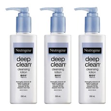 Neutrogena 台灣公司貨 深層卸妝乳, 200ml, 3瓶