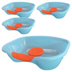 디어모모 老人 病患 孕婦 洗頭 洗髮盆, 天藍色 + 橘色, 4個