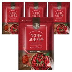채운 정성채운 국산 고춧가루 보통매운맛, 250g, 4개