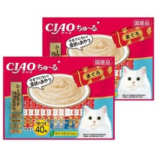 INABA CIAO 啾嚕 肉泥, 鮪魚 + 鰹魚 + 丁香魚&鮪魚口味 + 鮭魚&雞肉, 560g, 2袋