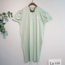 iyaan 孕婦純棉排扣短袖連身裙