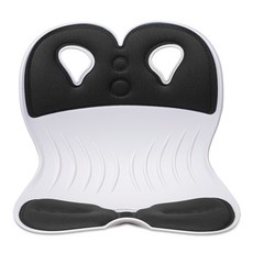 Chair Club 護腰美姿椅墊, 白色 黑色