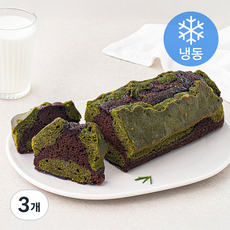 베키아에누보 제주 녹차 초코 파운드 케익 (냉동), 490g, 3개