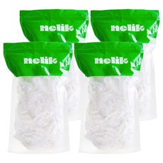 넬릭 퀵 커버 일회용 다용도 비닐 헤어 캡 100p, 투명, 4개