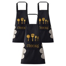 DND 防水毛巾圍裙, 黑色, 3個