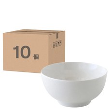 JUST HOME 新骨瓷飯碗 4.5吋飯碗9.5x2cm(10個), 純白, 1組