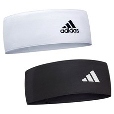 adidas 愛迪達 訓練髮帶 2件組, 白色, 黑色, 1套