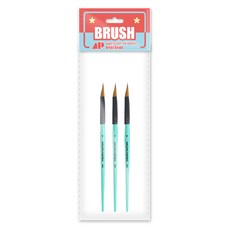 AwesomePainting 設計款 TRIPLE WEDGE 三角錐形筆刷, 3號, 3個