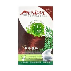 MENiPPE 媚力泊 草本植物萃取精華神采奕奕泡泡染髮劑 寶紅色 6包組, 1組
