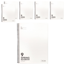 morning glory PP 螺旋筆記本 9mm 橫線 16開/左翻, 隨機出貨, 6個