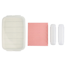 incoc 紫菜飯捲保鮮容器組, 紫菜飯捲保鮮盒 + 紫菜飯捲捲簾 + 2個便攜式紫菜飯捲盒, 1組