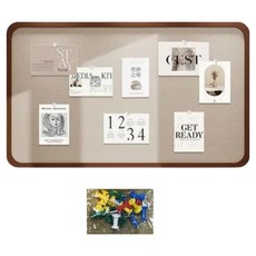 Home&the 自黏式毛氈牆面佈告板 棕色 + 圖釘, 毛氈