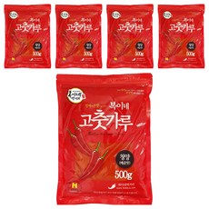 복이네먹거리 중국산 청양고추가루 매운맛 떡볶이 소스용, 500g, 5개