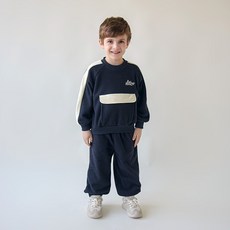 MARI N MORI 兒童Moment配色口袋刷毛上下衣套裝