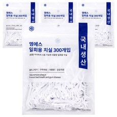 엠에스덴탈 일회용 치실 400D, 80mm, 300개입, 4개
