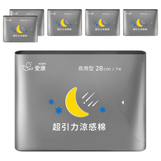 icon 愛康 超引力涼感衛生棉, 夜用型(28cm), 7片, 6包